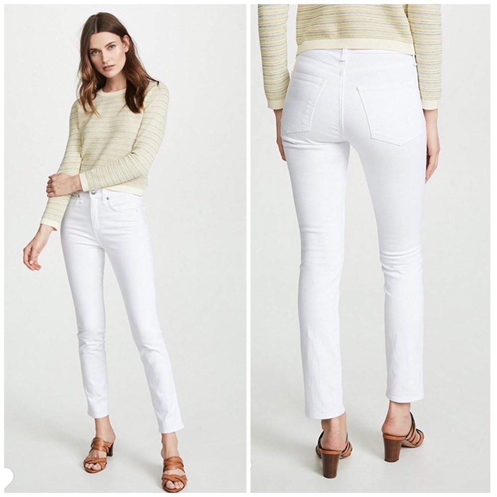 Veronica Beard Kate Skinny white crop